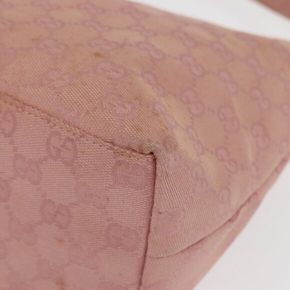 Authentic GUCCI GG Canvas Shoulder Bag Pink Silver 001 3386 - Picture 8 of 16